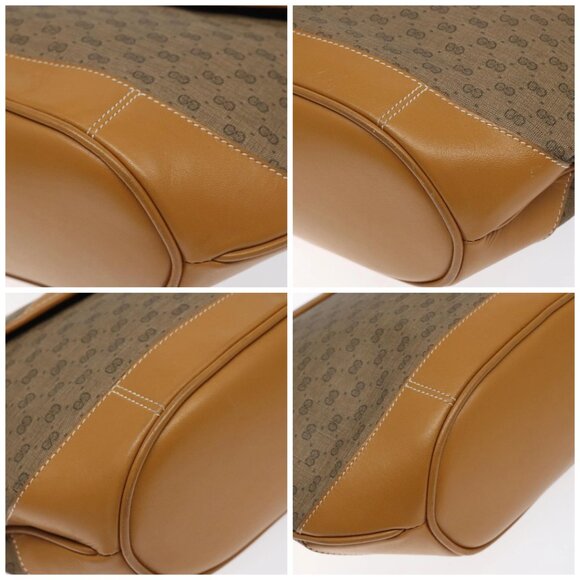 GUCCI Micro GG Supreme Shoulder Bag PVC Beige Gold - Picture 16 of 16